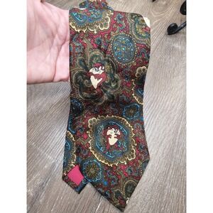 Vintage 1993 Looney Tunes Mania Neck Tie Taz Tasmanian Devil 90s VTG